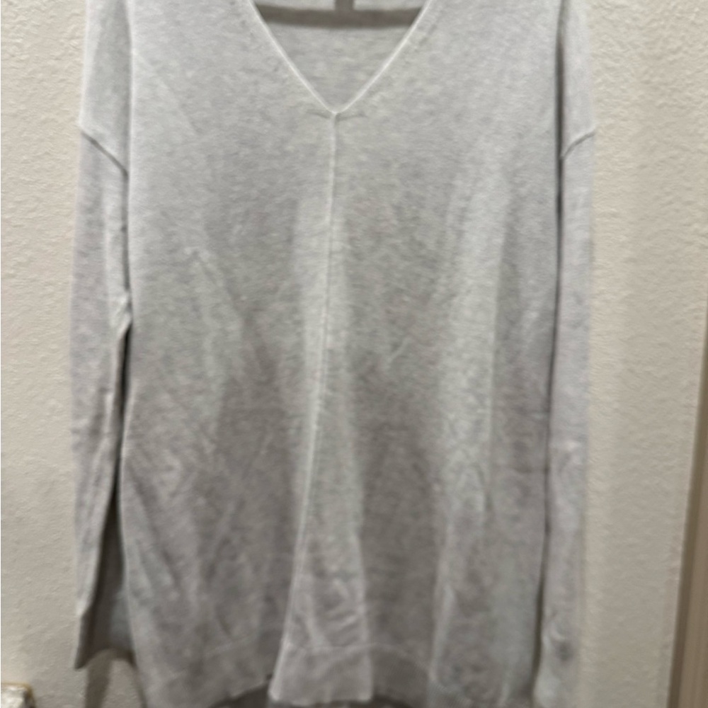 Cozy Gray V-Neck Sweater